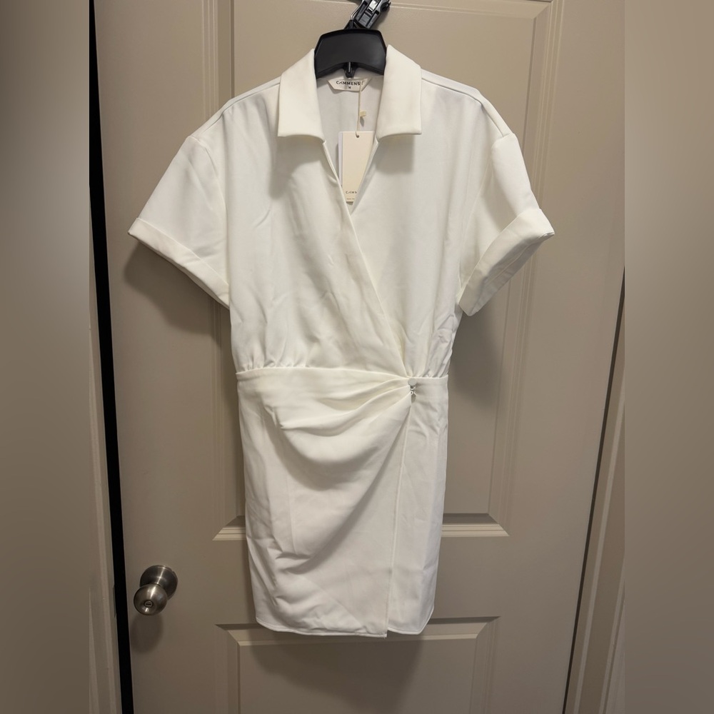 Commense Wrap Dress, white